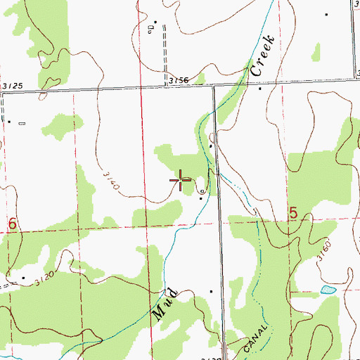 Topographic Map of 21N19W05BCD_01 Well, MT