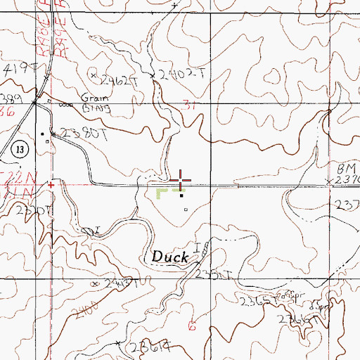 Topographic Map of 21N49E06BAAA01 Well, MT