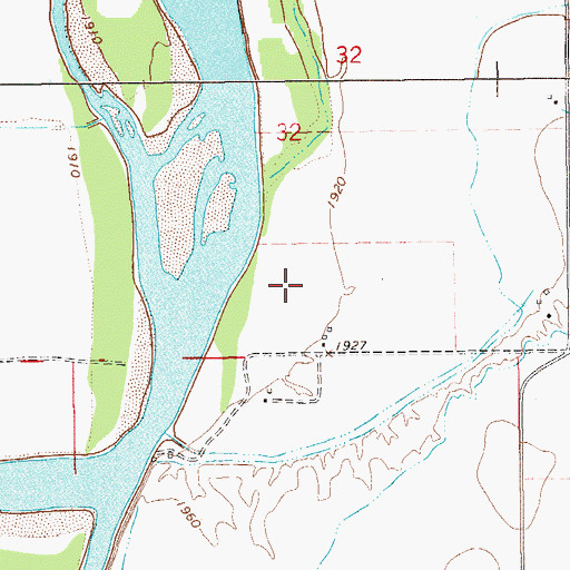 Topographic Map of 22N59E32CD__01 Well, MT