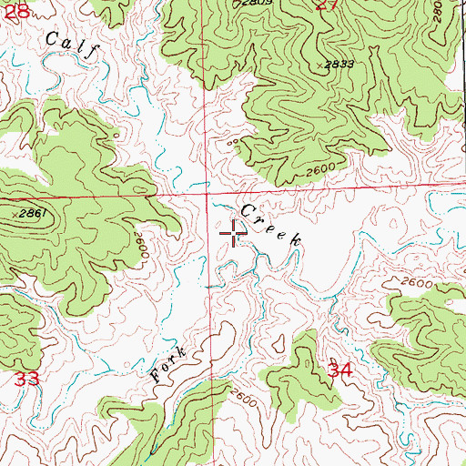 Topographic Map of 22N22E34BB__01 Well, MT