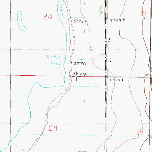 Topographic Map of 22N03W29AABA02 Well, MT