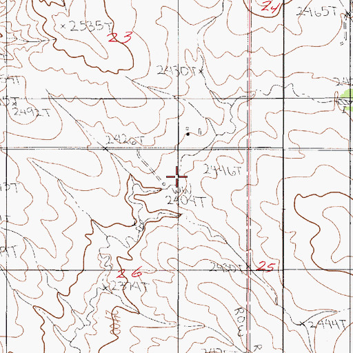 Topographic Map of 22N51E26ABAD01 Well, MT