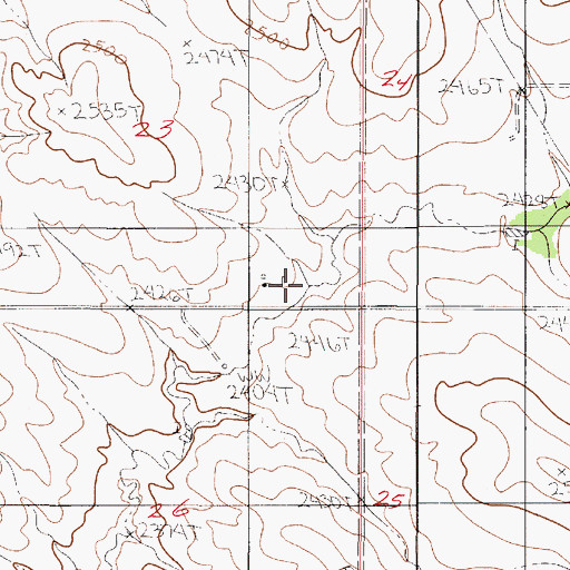 Topographic Map of 22N51E23DDCB01 Well, MT