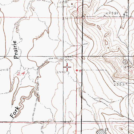Topographic Map of 22N45E24ADDB02 Well, MT