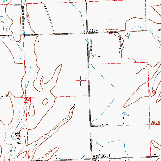 Topographic Map of 22N24W24ADA_01 Well, MT
