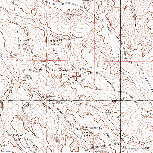 Topographic Map of 22N46E22AA__01 Well, MT