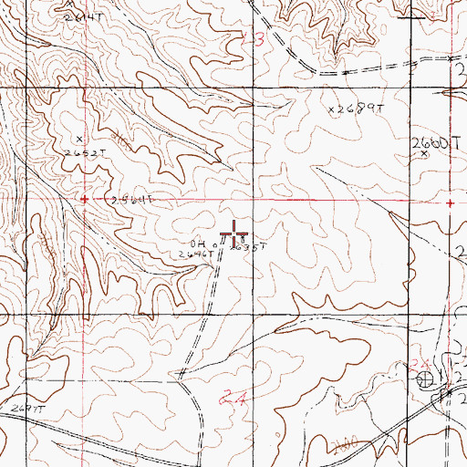 Topographic Map of 22N46E24BAAC01 Well, MT