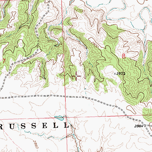 Topographic Map of 22N27E08CB__01 Well, MT