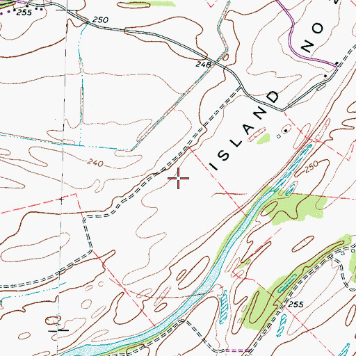 Topographic Map of Island Number 25, AR