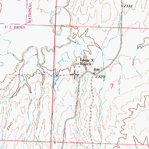 Topographic Map of 22N31E07BC__01 Well, MT