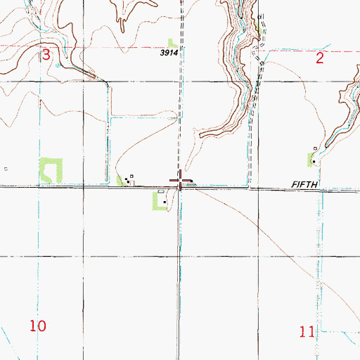 Topographic Map of 22N03W02CCCC01 Well, MT