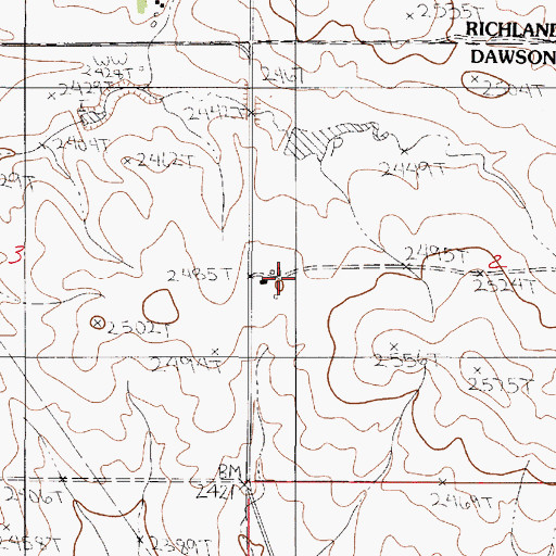 Topographic Map of 22N51E02CBBB01 Well, MT