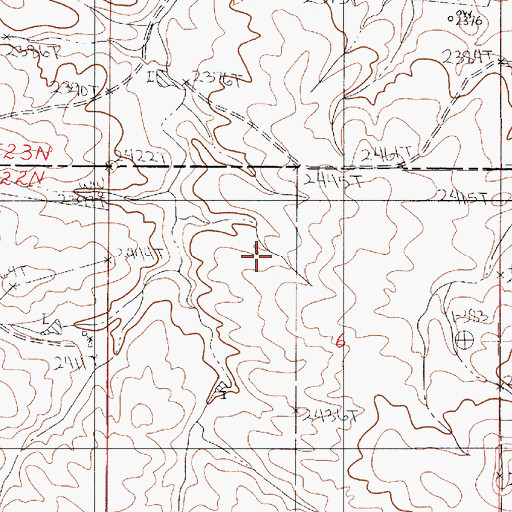 Topographic Map of 22N52E06BACA01 Well, MT