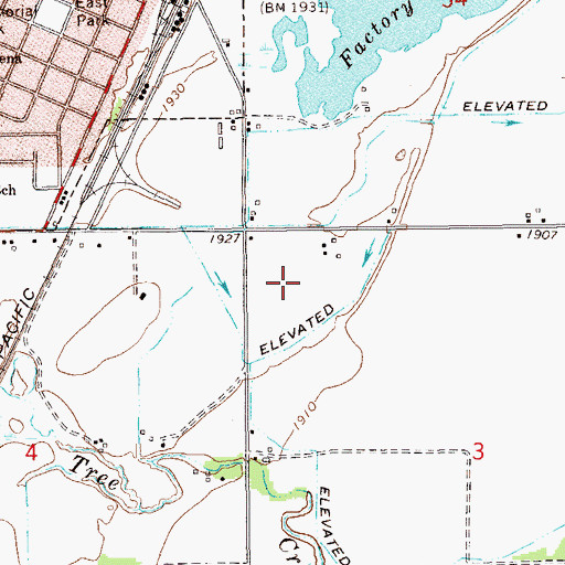 Topographic Map of 22N59E03BB__01 Well, MT