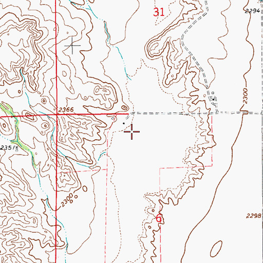 Topographic Map of 22N58E06BABD01 Well, MT