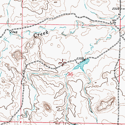 Topographic Map of 23N41E36A___01 Well, MT