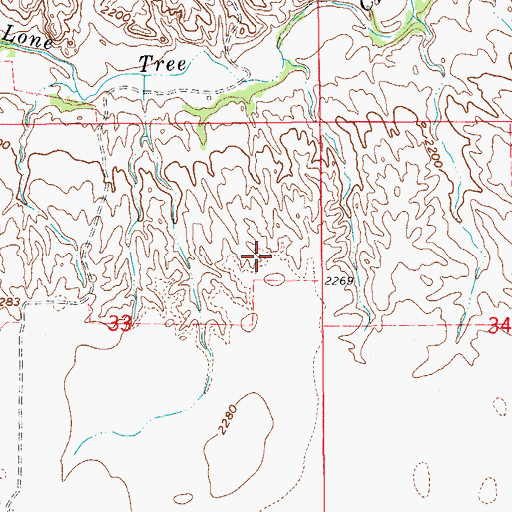 Topographic Map of 23N58E33ADAC01 Well, MT