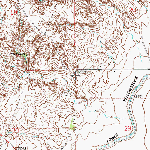 Topographic Map of 23N59E29BBBB01 Well, MT