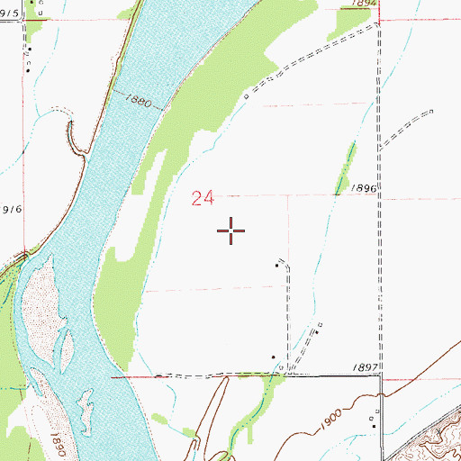 Topographic Map of 23N59E24DB__01 Well, MT