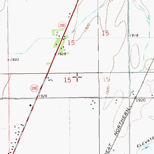 Topographic Map of 23N59E15DC__01 Well, MT