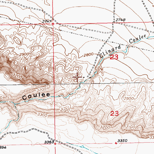 Topographic Map of 23N15E23CBA_01 Well, MT
