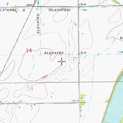 Topographic Map of 23N59E14DA__01 Well, MT