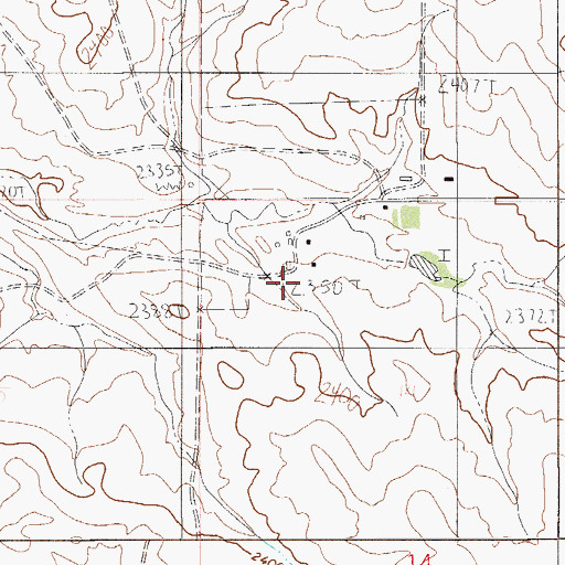 Topographic Map of 23N53E14BBDA01 Well, MT