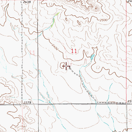 Topographic Map of 23N57E11CADA01 Well, MT