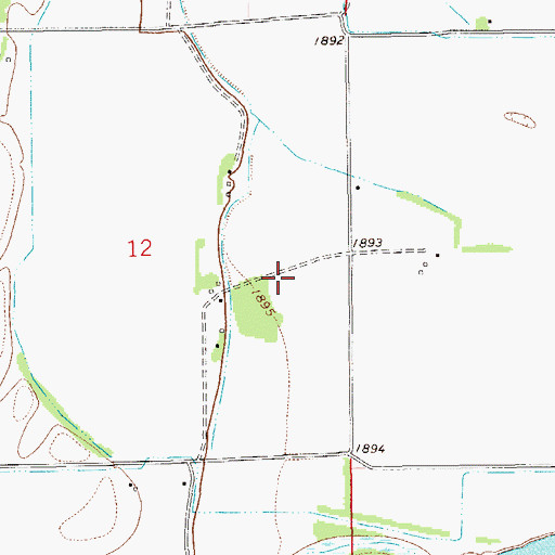 Topographic Map of 23N59E12DA__01 Well, MT