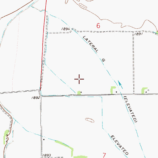 Topographic Map of 23N60E06CD__01 Well, MT