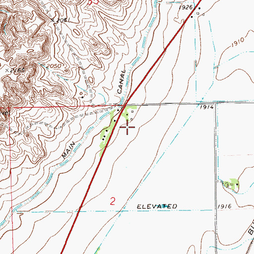Topographic Map of 23N59E02AB__01 Well, MT