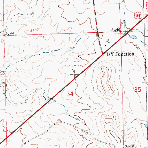 Topographic Map of 24N24E34AC__01 Well, MT