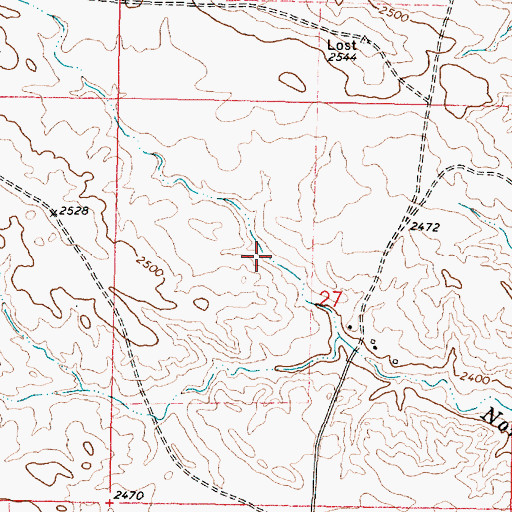 Topographic Map of 24N41E34C___01 Well, MT
