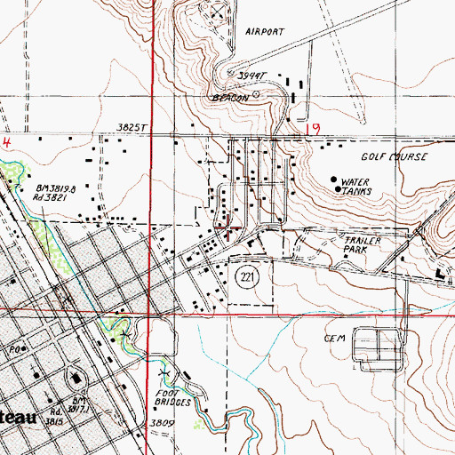 Topographic Map of 24N04W19C___01 Well, MT