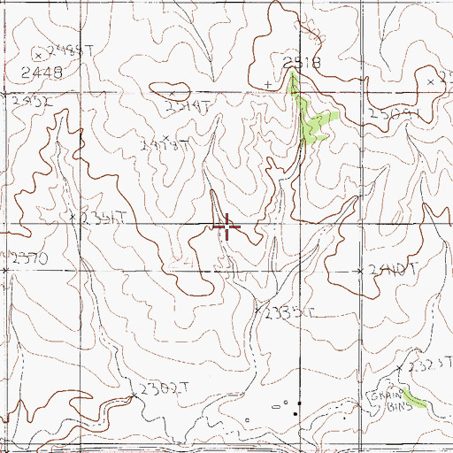 Topographic Map of 24N53E25BCBB01 Well, MT