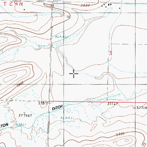 Topographic Map of 24N04W03C___01 Well, MT