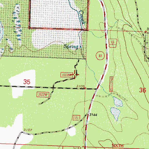 Topographic Map of 25N18W35ADDA01 Well, MT