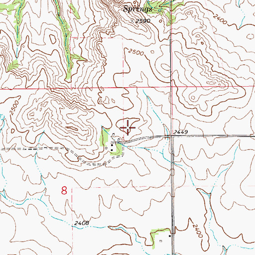 Topographic Map of 25N57E08AAC_01 Well, MT