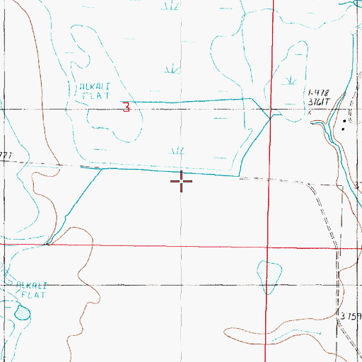 Topographic Map of 25N04W03D___01 Well, MT