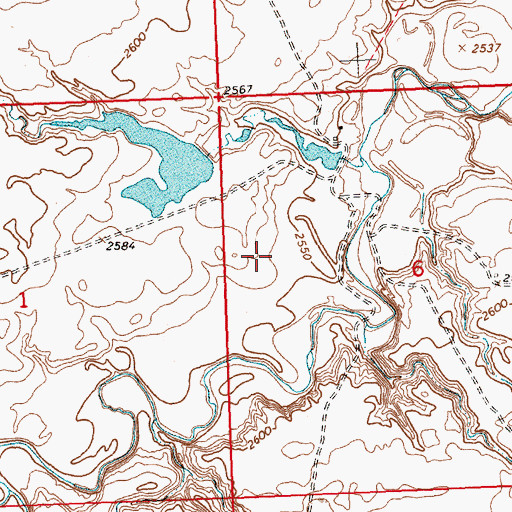 Topographic Map of 25N29E06BC__01 Well, MT