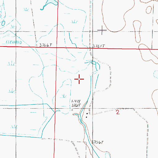 Topographic Map of 25N04W02B___01 Well, MT