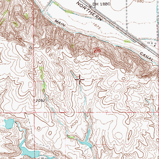 Topographic Map of 26N59E26CADC01 Well, MT