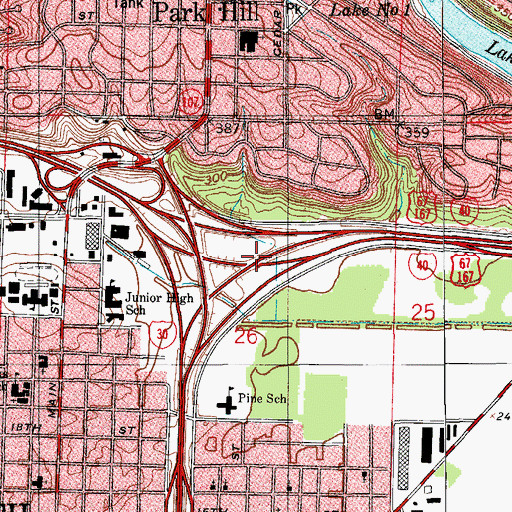 Topographic Map of North Terminal Interchange, AR