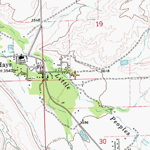 Topographic Map of 26N24E19CDC_03 Well, MT