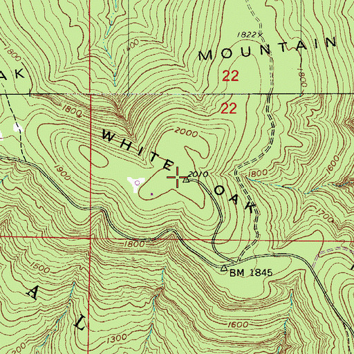 Topographic Map of Peterman Lookout Tower, AR