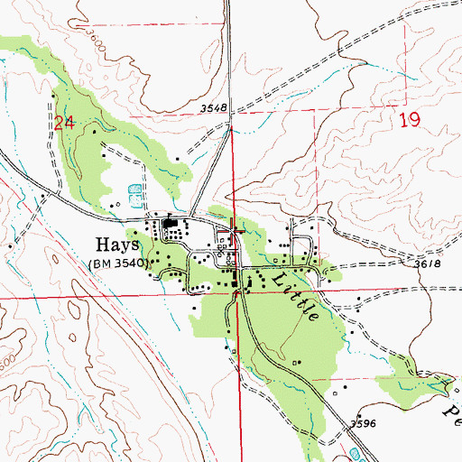 Topographic Map of 26N24E19CCB_01 Well, MT