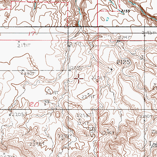 Topographic Map of 14N53E04CCCA01 Well, MT