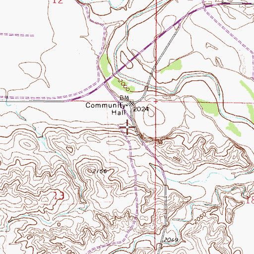 Topographic Map of 26N46E13AA__01 Well, MT