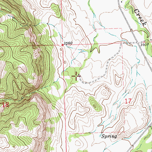Topographic Map of 26N25E17BCAB01 Well, MT