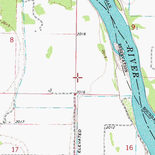 Topographic Map of 26N44E09CC__01 Well, MT